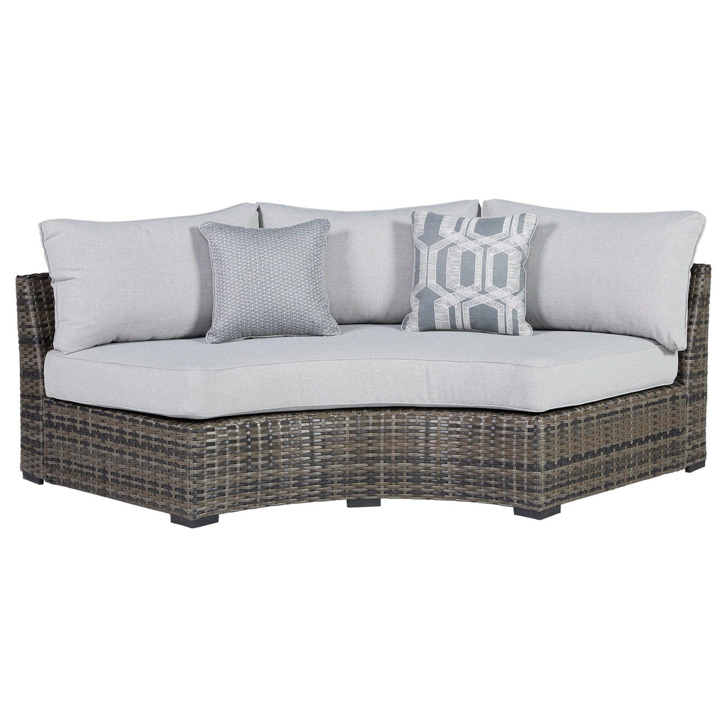 Harbor Court 2-Piece Outdoor Sectional with Ottoman Ash-P459P2