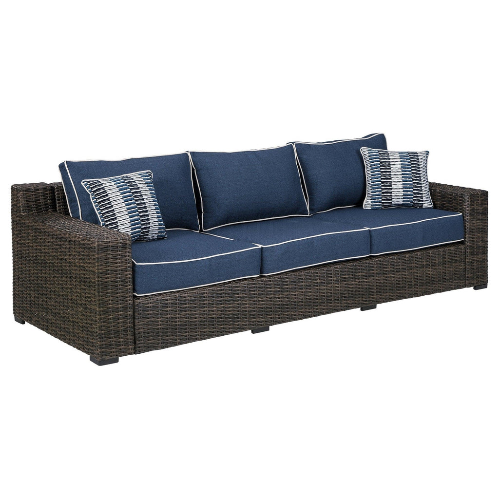 Grasson Lane Outdoor Sofa, 2 Lounge Chairs and Coffee Table Ash-P783P2