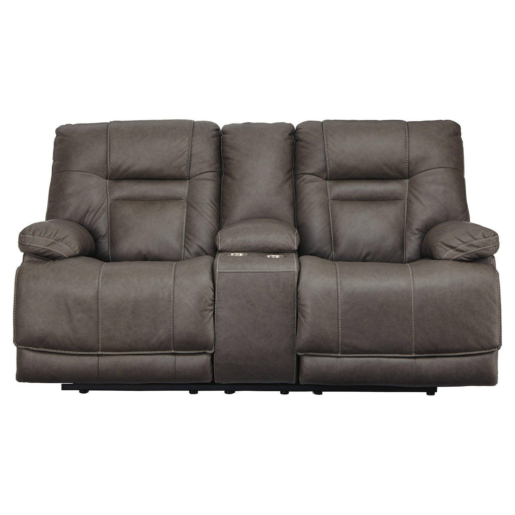 Wurstrow Power Reclining Loveseat with Console Ash-U5460218