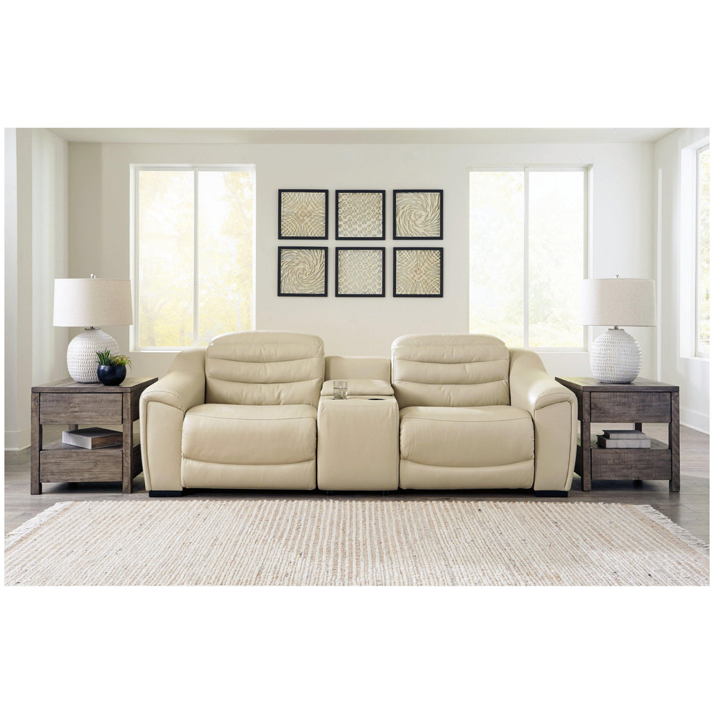 Center Line 3-Piece Power Reclining Loveseat with Console Ash-U63405S2