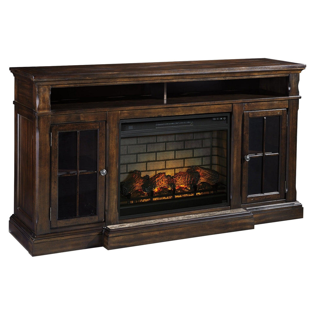 Roddinton 72" TV Stand with Electric Fireplace Ash-W701W8