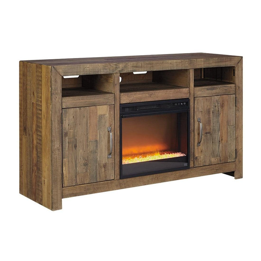 Sommerford 62" TV Stand with Electric Fireplace Ash-W775W1