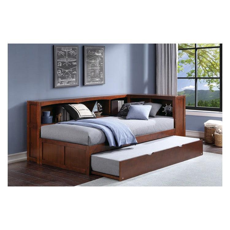 (4) Twin Bookcase Corner Bed with Twin Trundle B2013BCDC-1BCR*