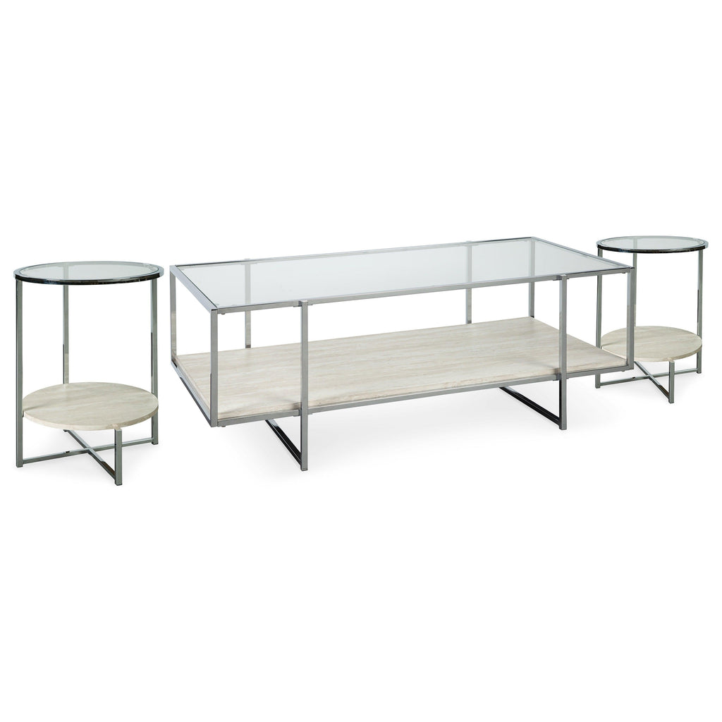 Bodalli Coffee Table and 2 End Tables Ash-T200T1