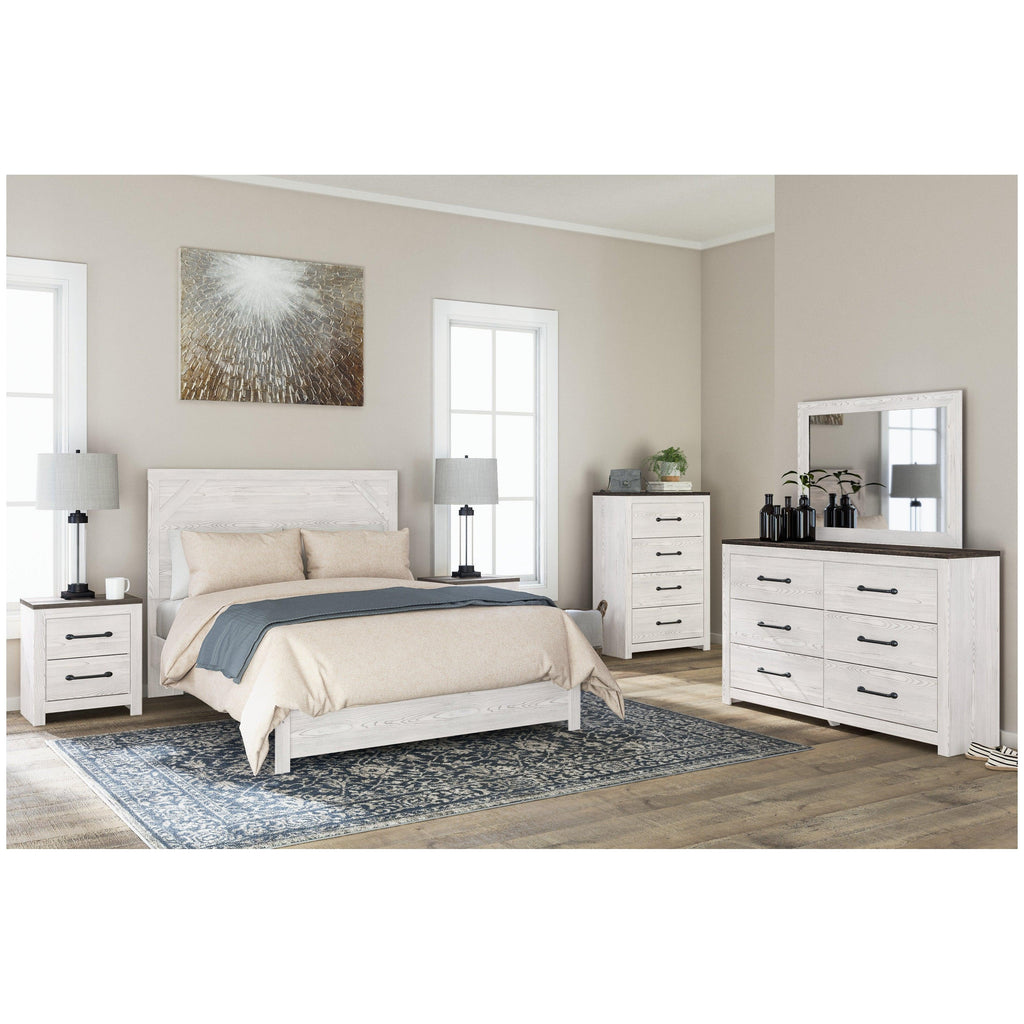 Gerridan Queen Panel Bed with Dresser and Mirror, Chest and Nightstand Ash-B1190B14