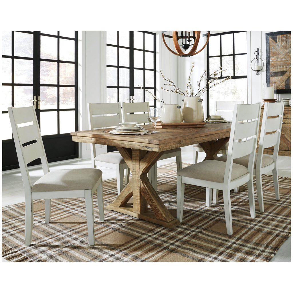 Grindleburg Dining Table and 6 Chairs Ash-D754D12