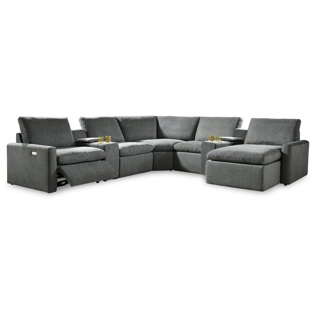 Hartsdale 7-Piece Power Reclining Sectional Ash-60508S12