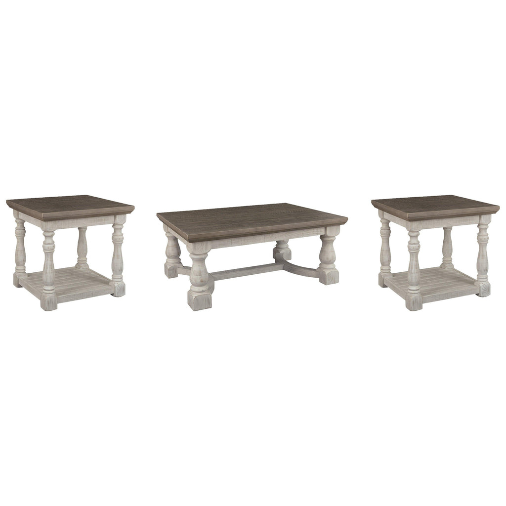 Havalance Coffee Table and 2 End Tables Ash-T814T1