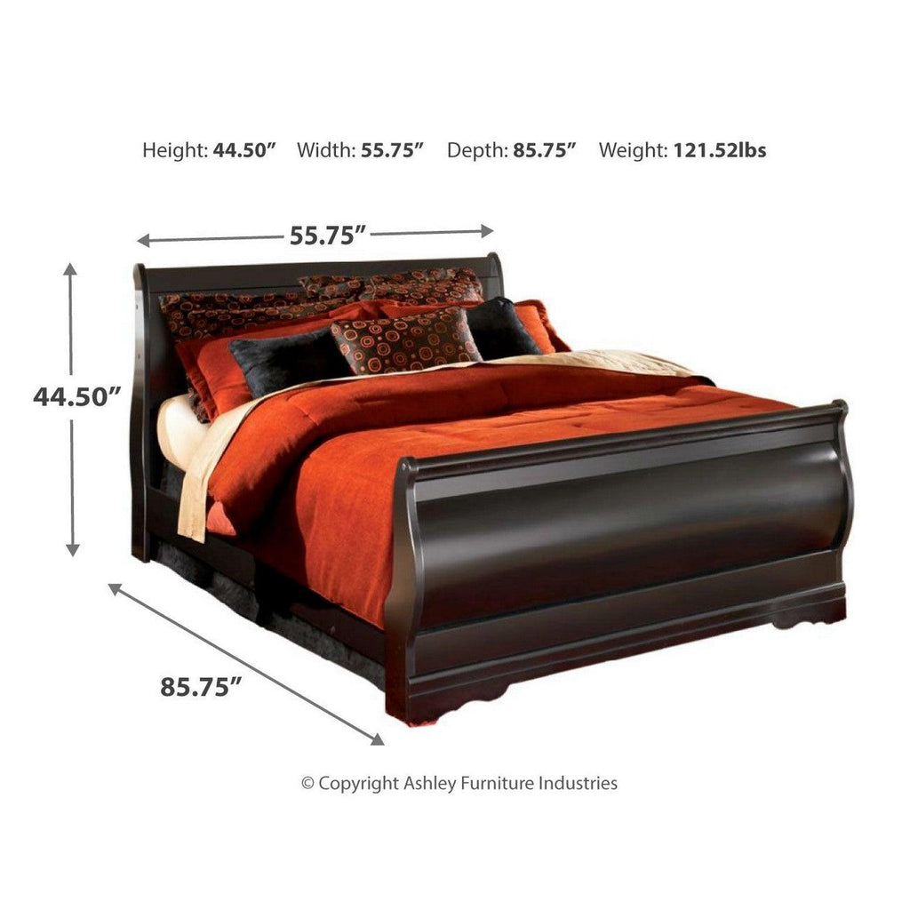 Huey Vineyard Full Sleigh Bed with Dresser and Mirror Ash-B128B10