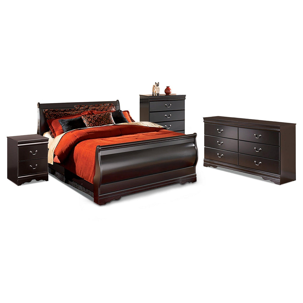 Huey Vineyard Queen Sleigh Bed, Dresser, Chest and Nightstand Ash-B128B19