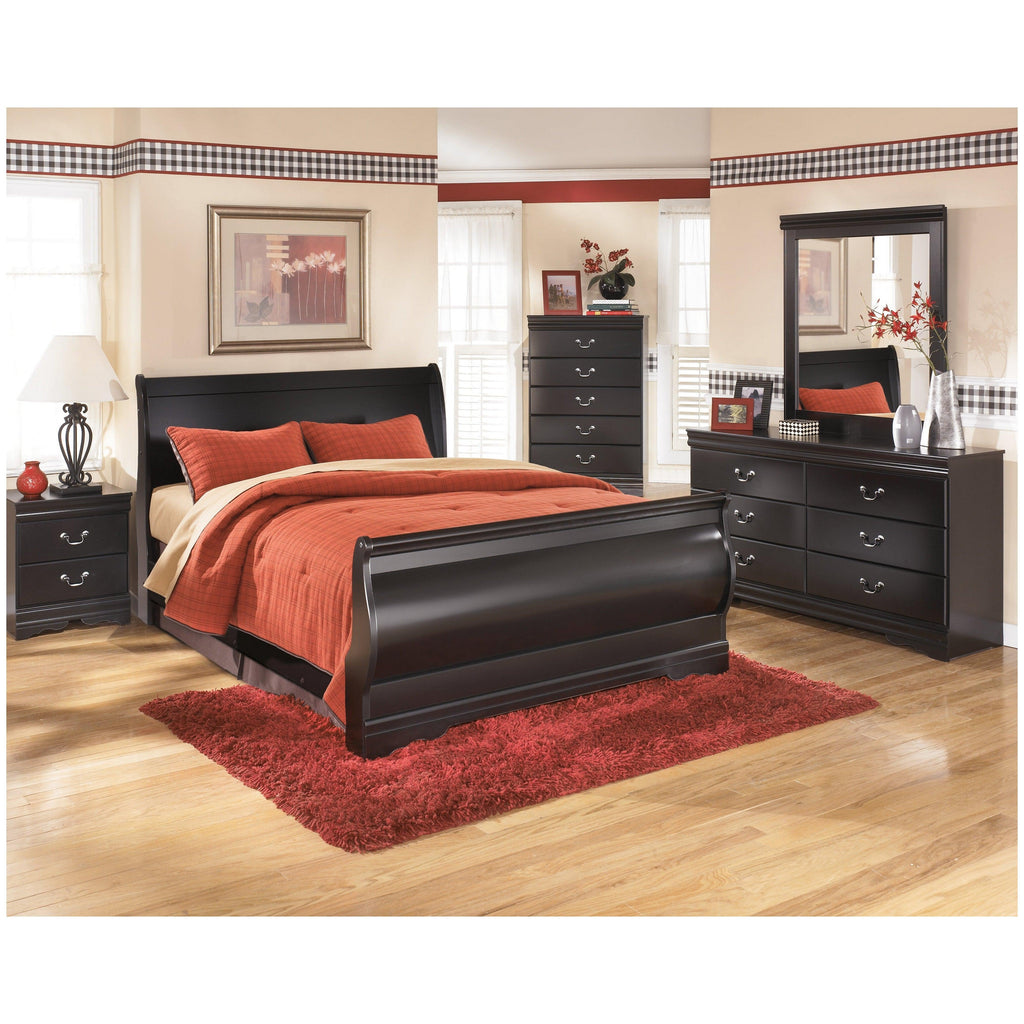 Huey Vineyard Queen Sleigh Bed with Dresser, Mirror, Chest and Nightstand Ash-B128B24