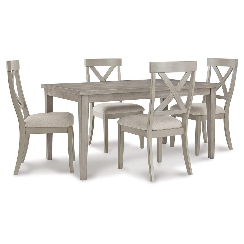 Parellen Dining Table and 4 Chairs Ash-D291D1