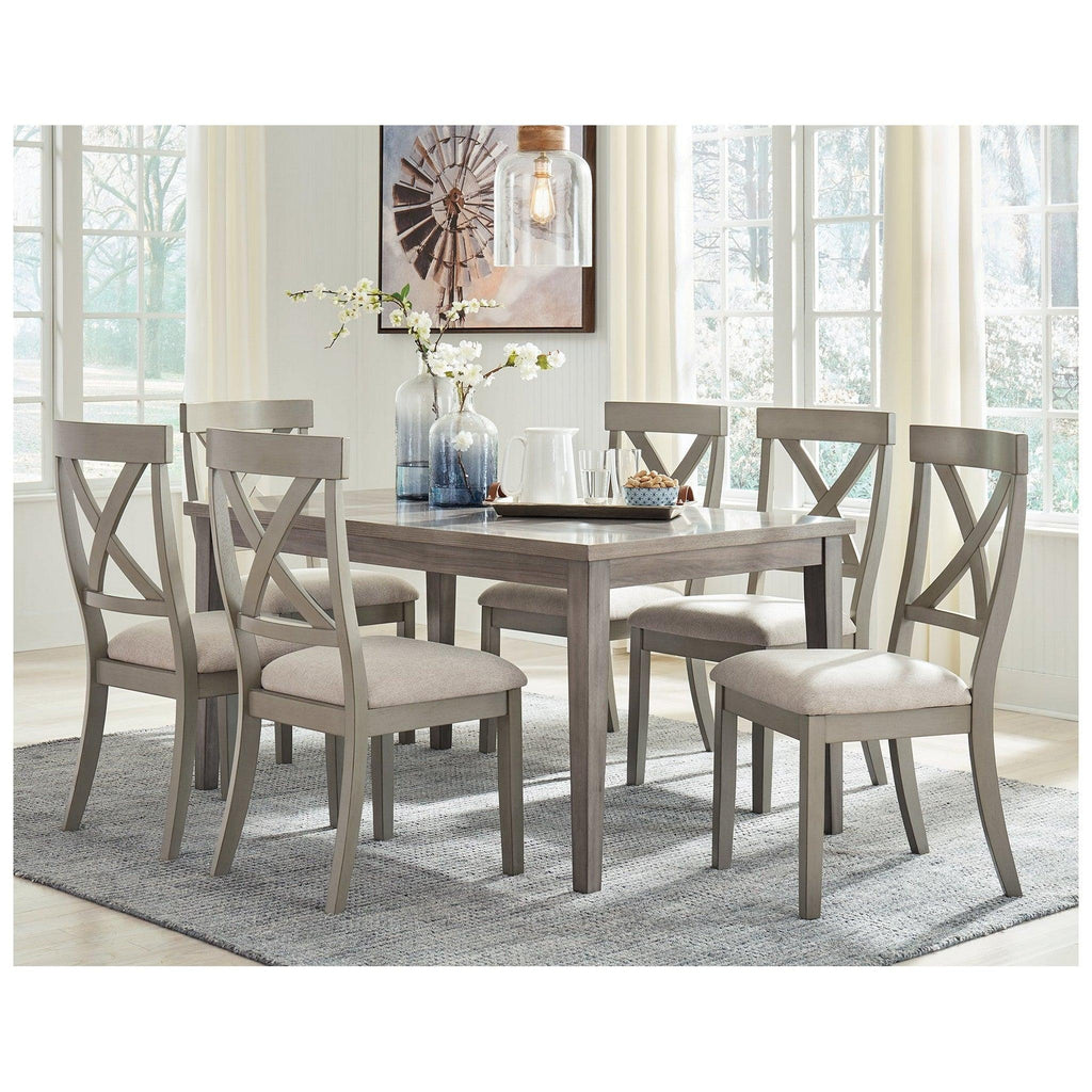 Parellen Dining Table and 6 Chairs Ash-D291D6