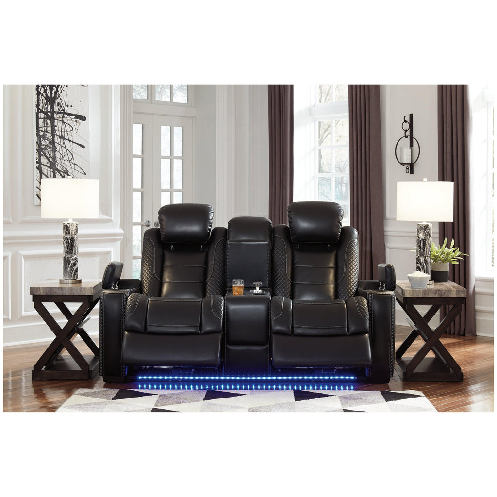 Party Time Reclining Sofa and Loveseat Ash-37003U1