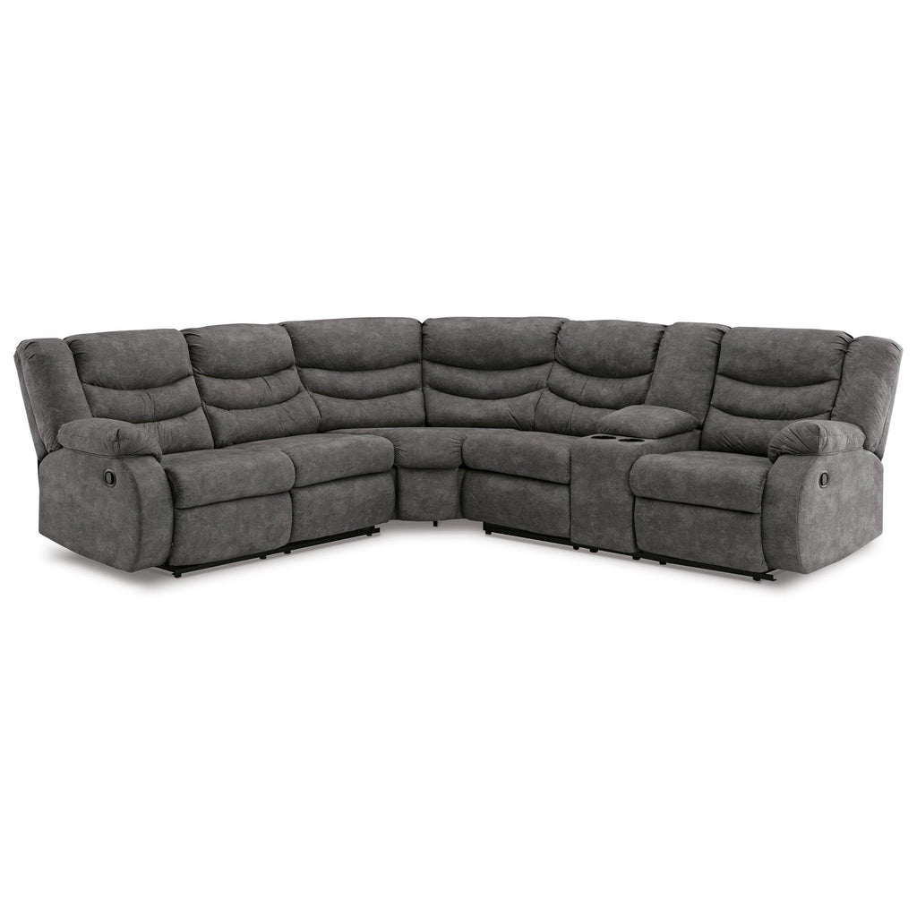 Partymate 2-Piece Reclining Sectional Ash-36903S1