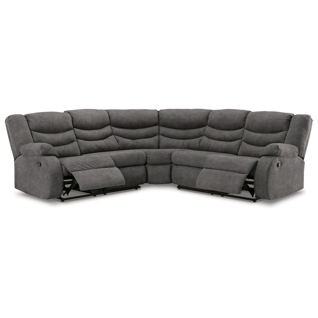 Partymate 2-Piece Reclining Sectional Ash-36903S2