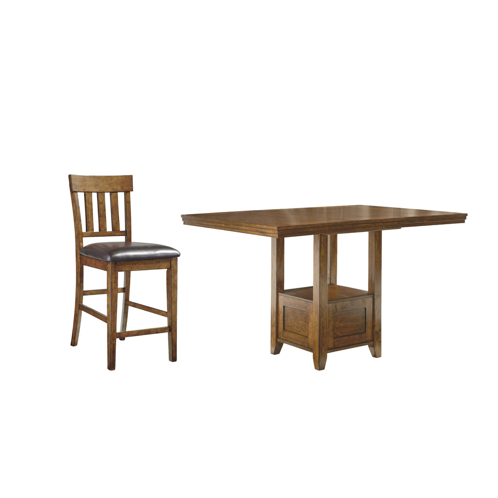 Ralene Counter Height Dining Table and 6 Barstools Ash-D594D5