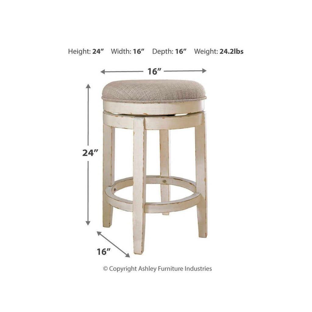 Realyn Counter Height Dining Table and 3 Barstools Ash-D743D6