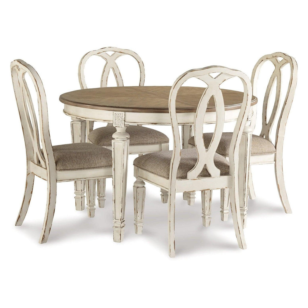 Realyn Dining Table and 4 Chairs Ash-D743D2