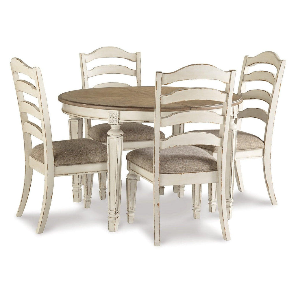 Realyn Dining Table and 4 Chairs Ash-D743D1