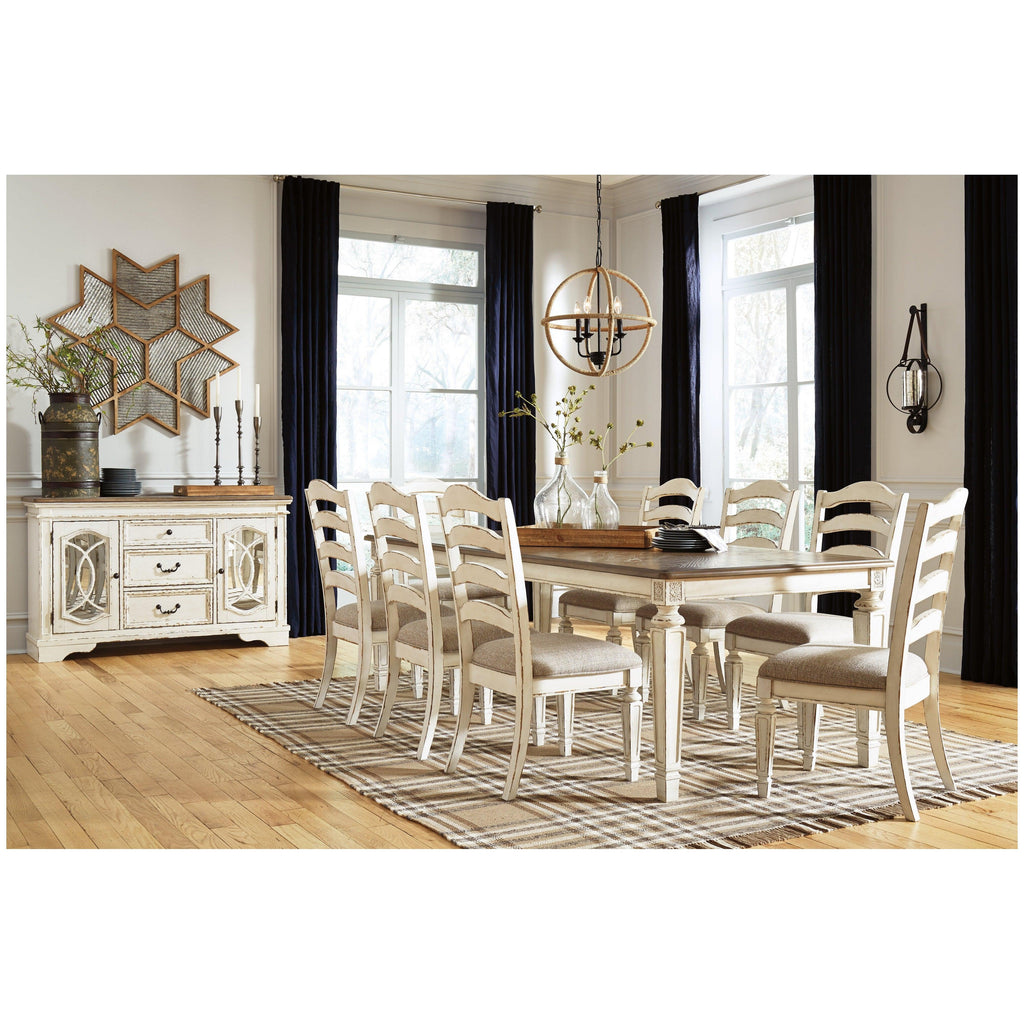 Realyn Dining Table and 8 Chairs Ash-D743D5