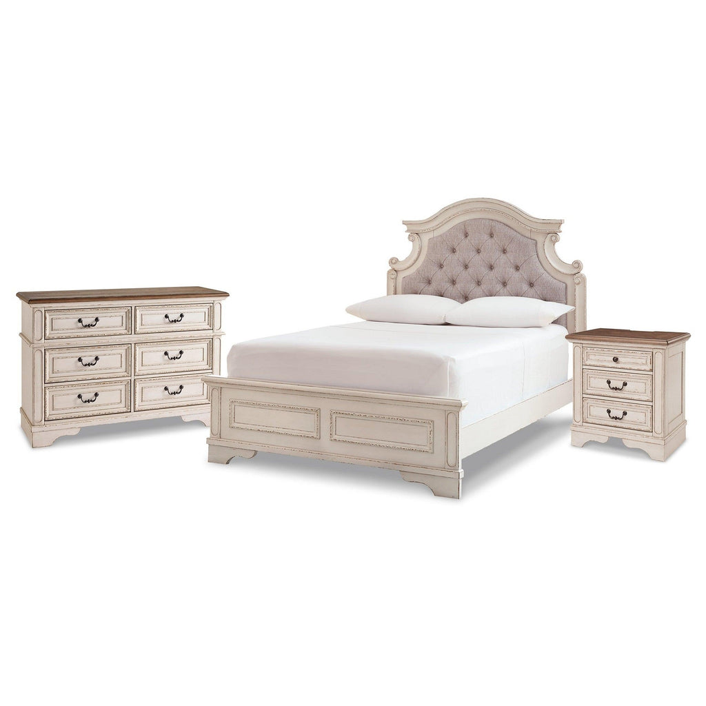 Realyn Full Panel Bed, Dresser and Nightstand Ash-B743B26