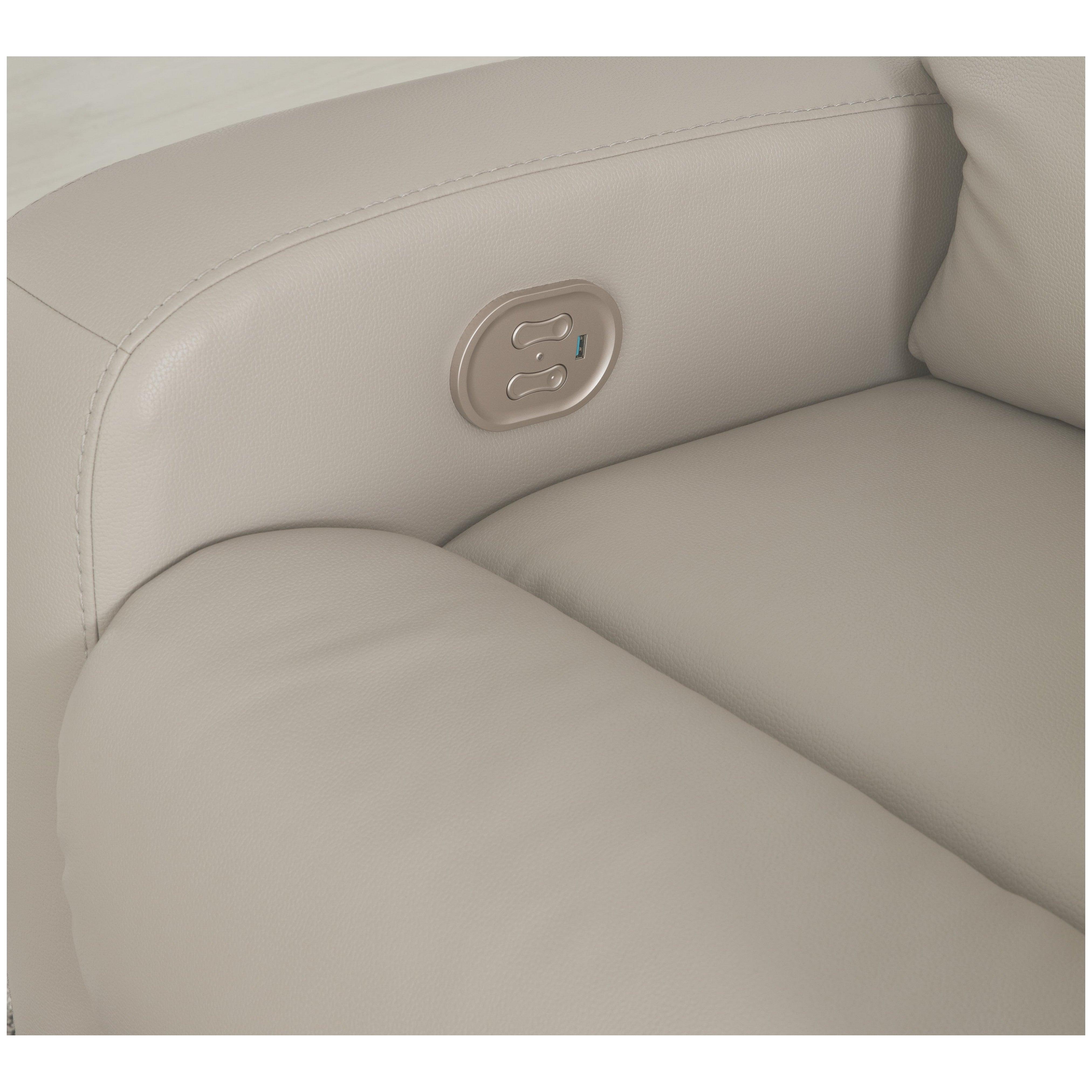 Maison Exclusive Sillón orejero eléctrico reclinable cuero sintético gris