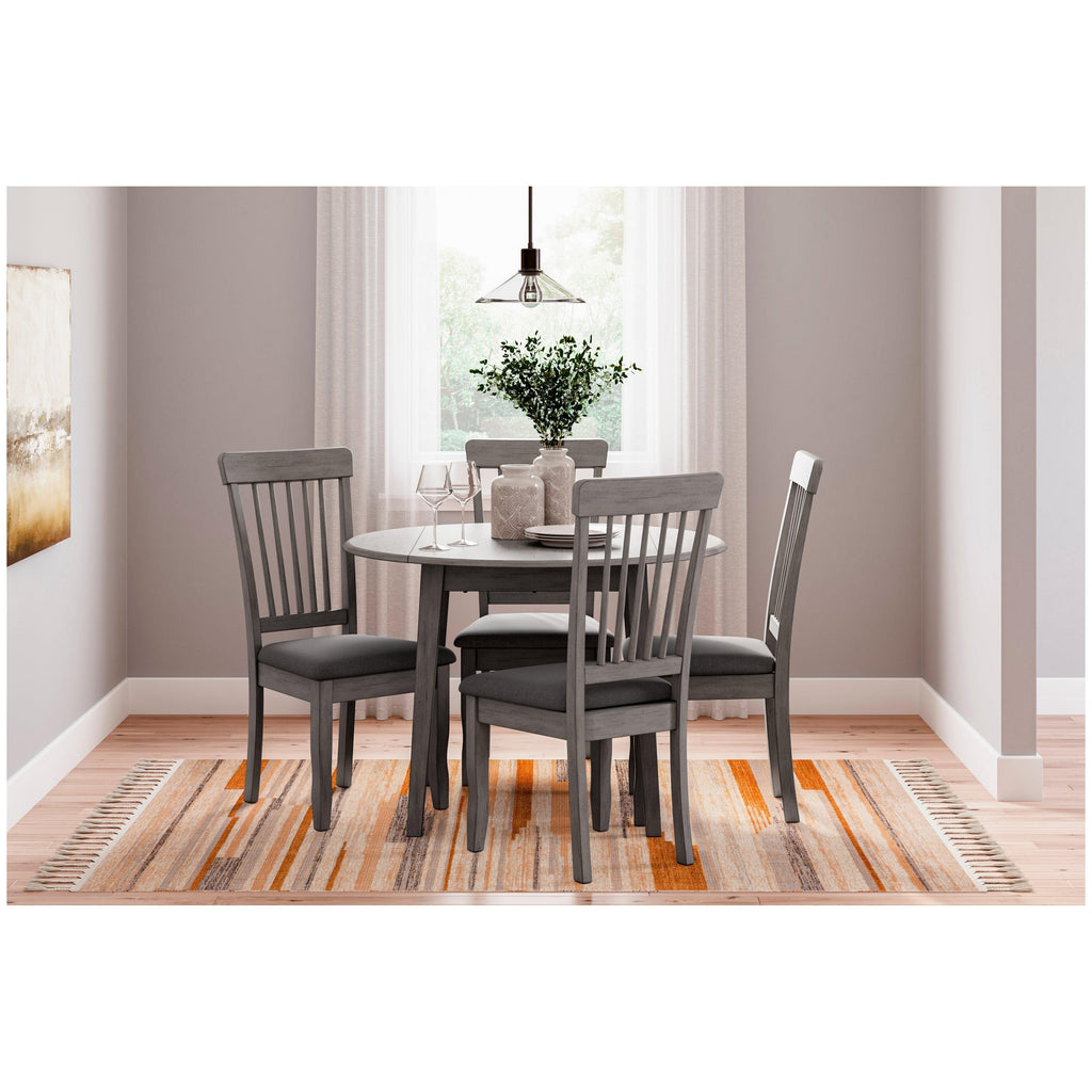 Shullden Dining Table and 4 Chairs Ash-D194D1