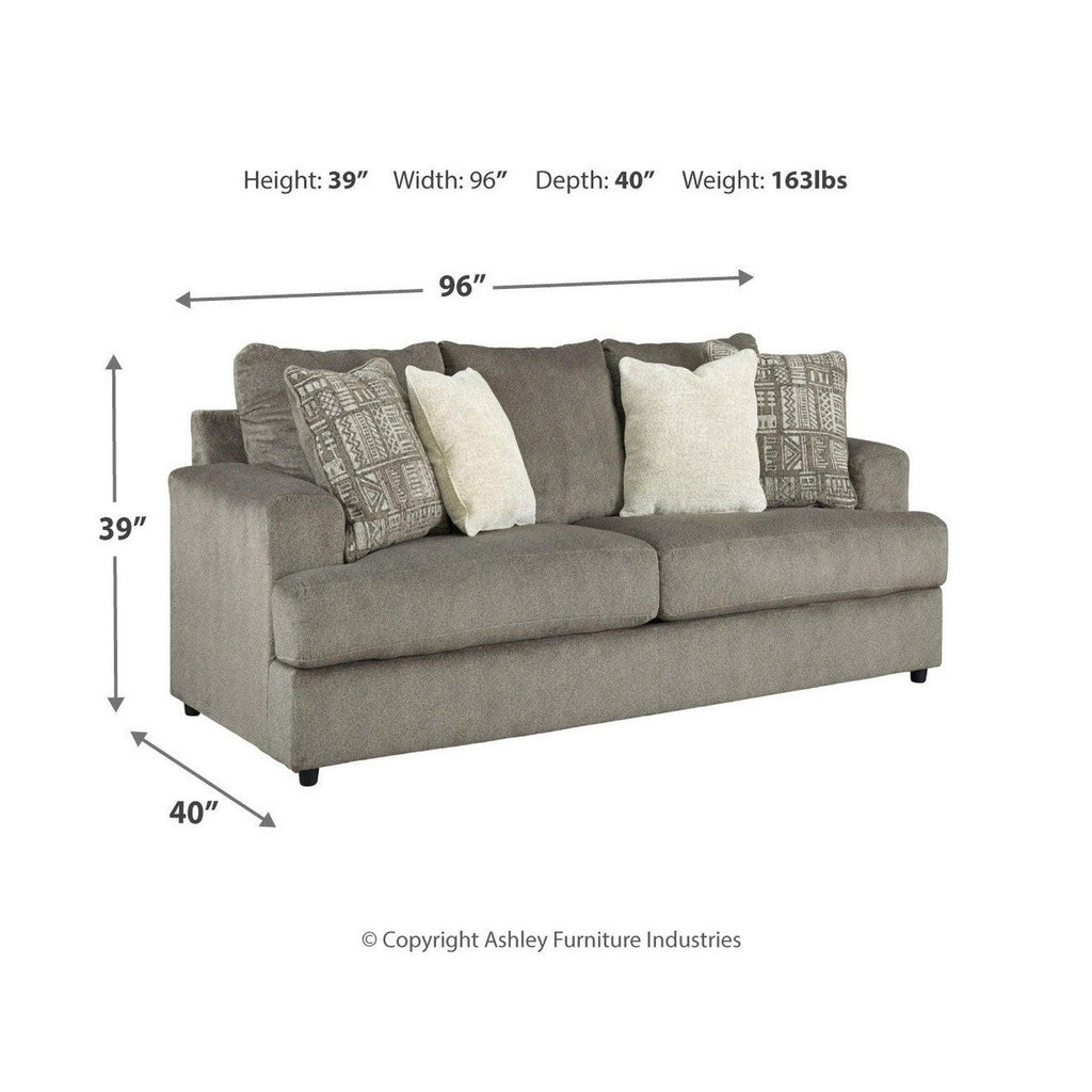 Soletren Sofa and Loveseat with Chair and Ottoman Ash-95103U1