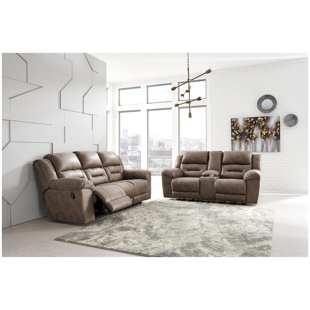 Stoneland Reclining Sofa and Loveseat Ash-39905U1