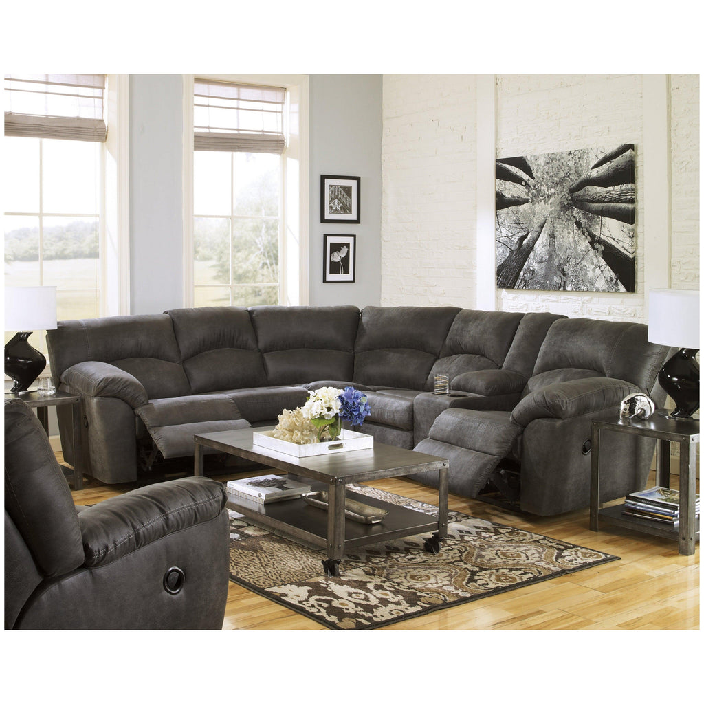 Tambo 2-Piece Sectional with Recliner Ash-27801U1