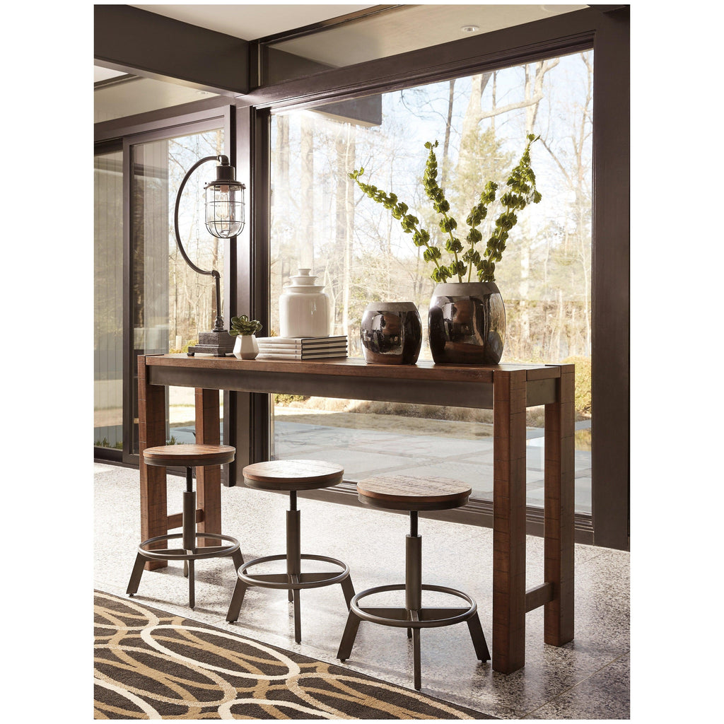 Torjin Counter Height Dining Table with 4 Barstools Ash-D440D2