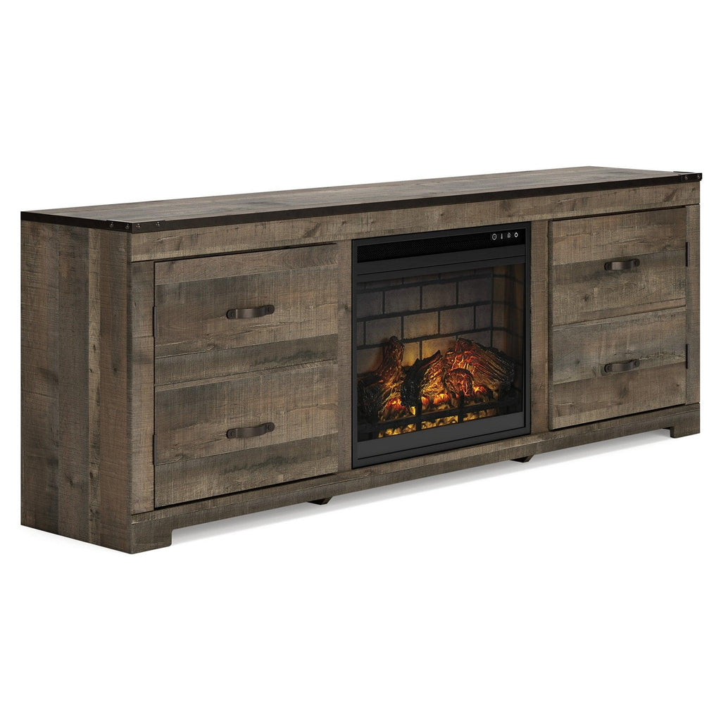 Trinell 63" TV Stand with Electric Fireplace Ash-W446W16