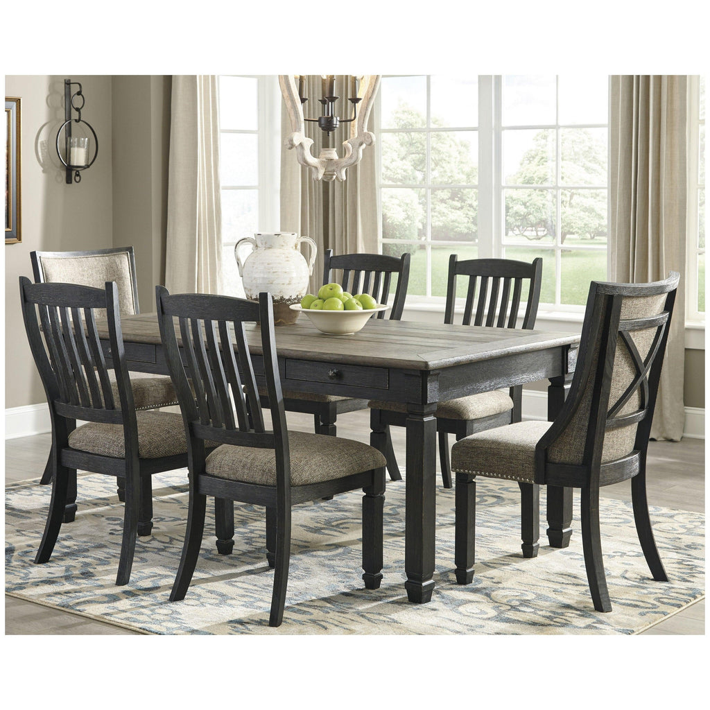Tyler Creek Dining Table with 6 Chairs Ash-D736D7