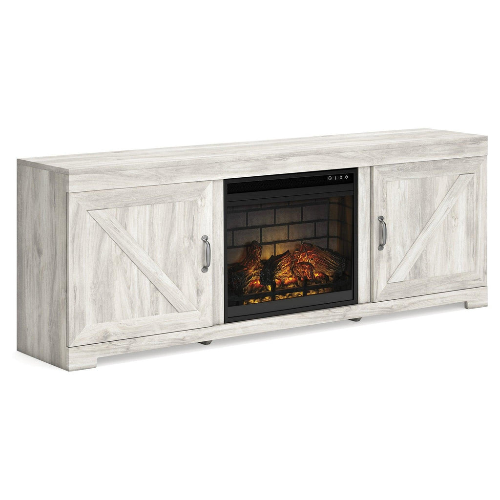 Willowton 72" TV Stand with Electric Fireplace Ash-W267W17