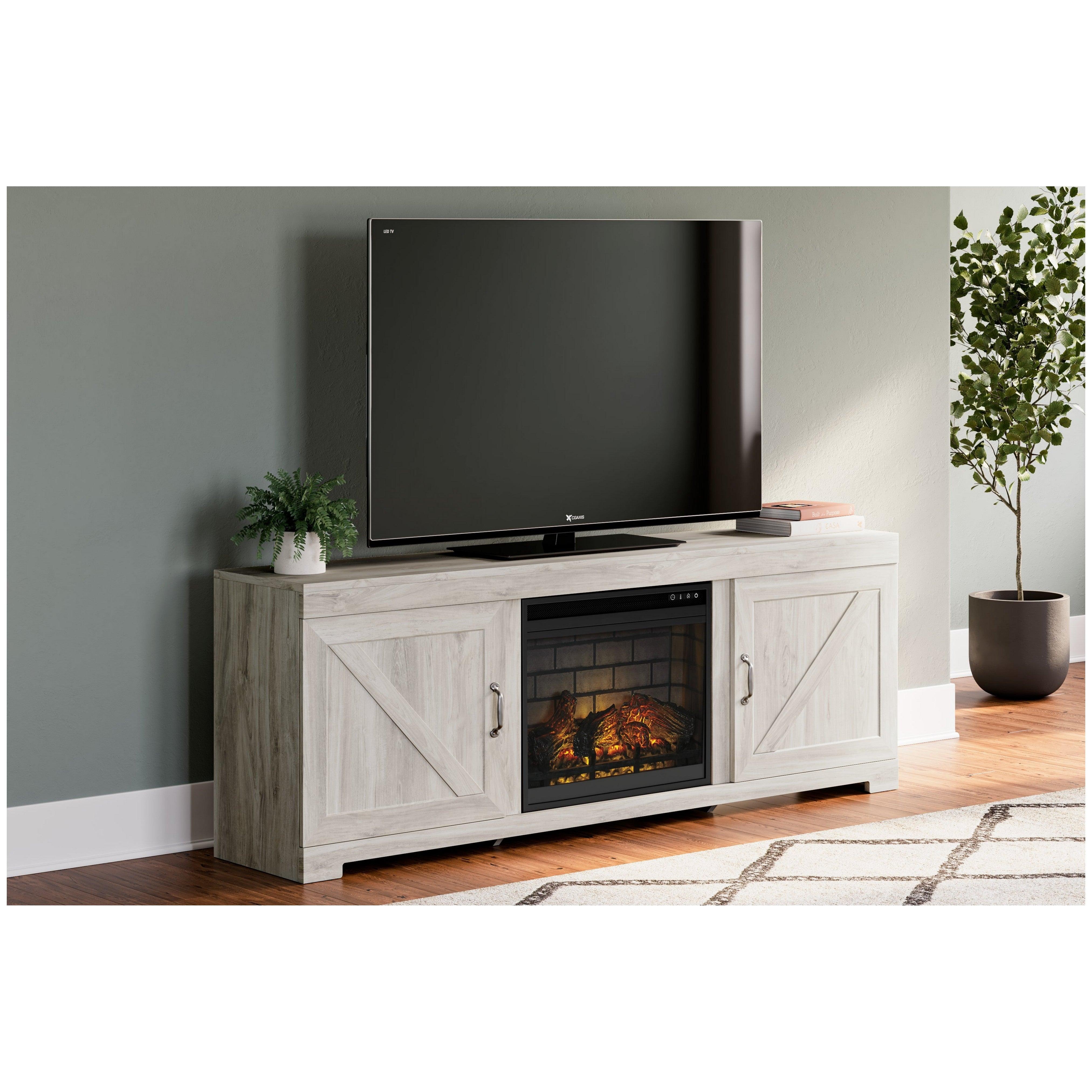 Mueble TV moderno con chimenea 397-CH10