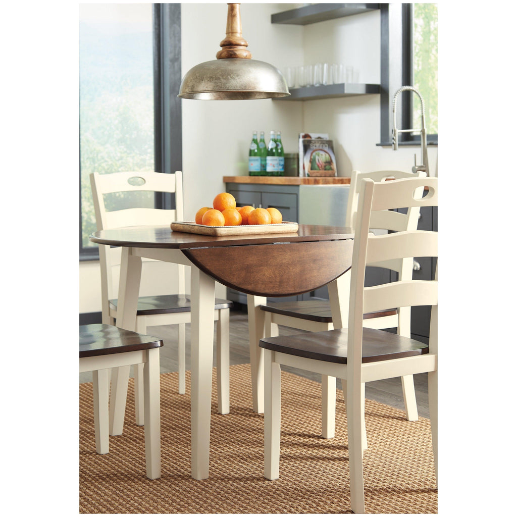 Woodanville Dining Table with 4 Chairs Ash-D335D3