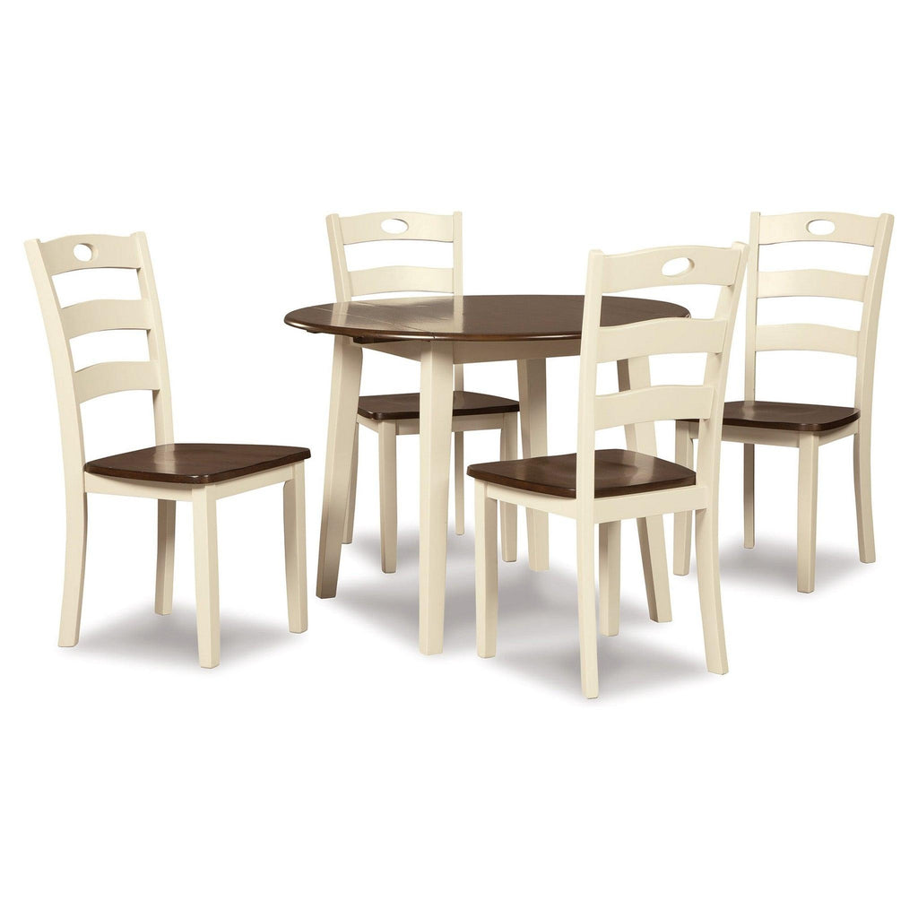 Woodanville Dining Table with 4 Chairs Ash-D335D3