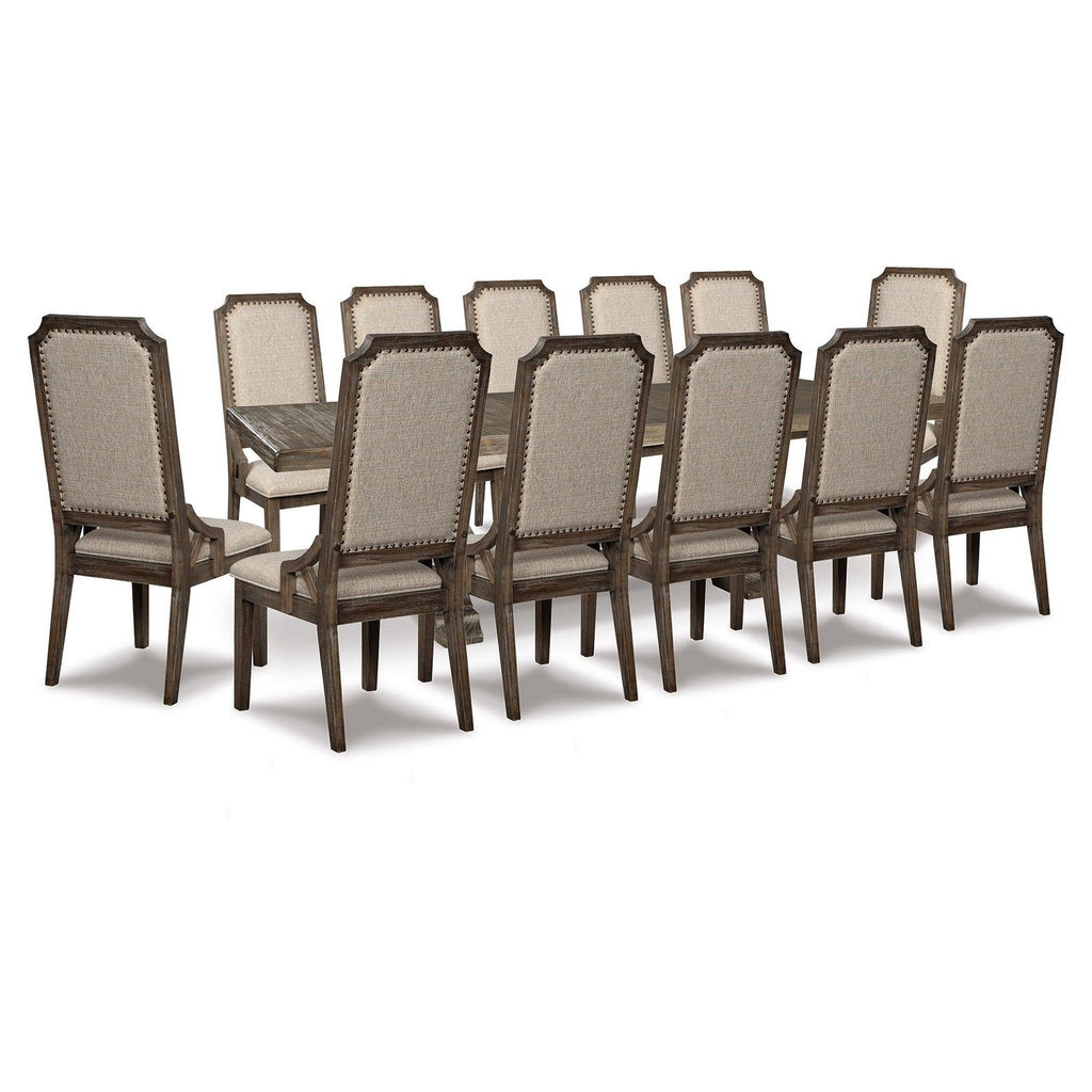 Wyndahl Dining Table and 12 Chairs Ash-D813D15