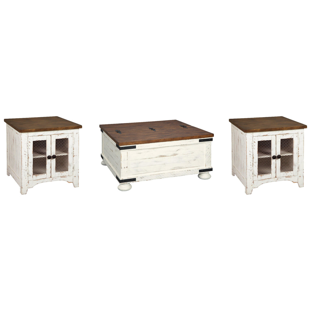 Wystfield Coffee Table and 2 End Tables Ash-T459T1