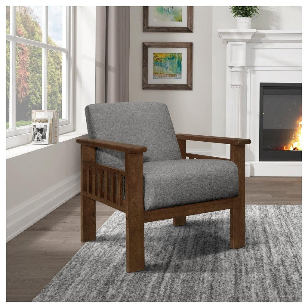 Accent chair with Storage Arms 1048GY-1