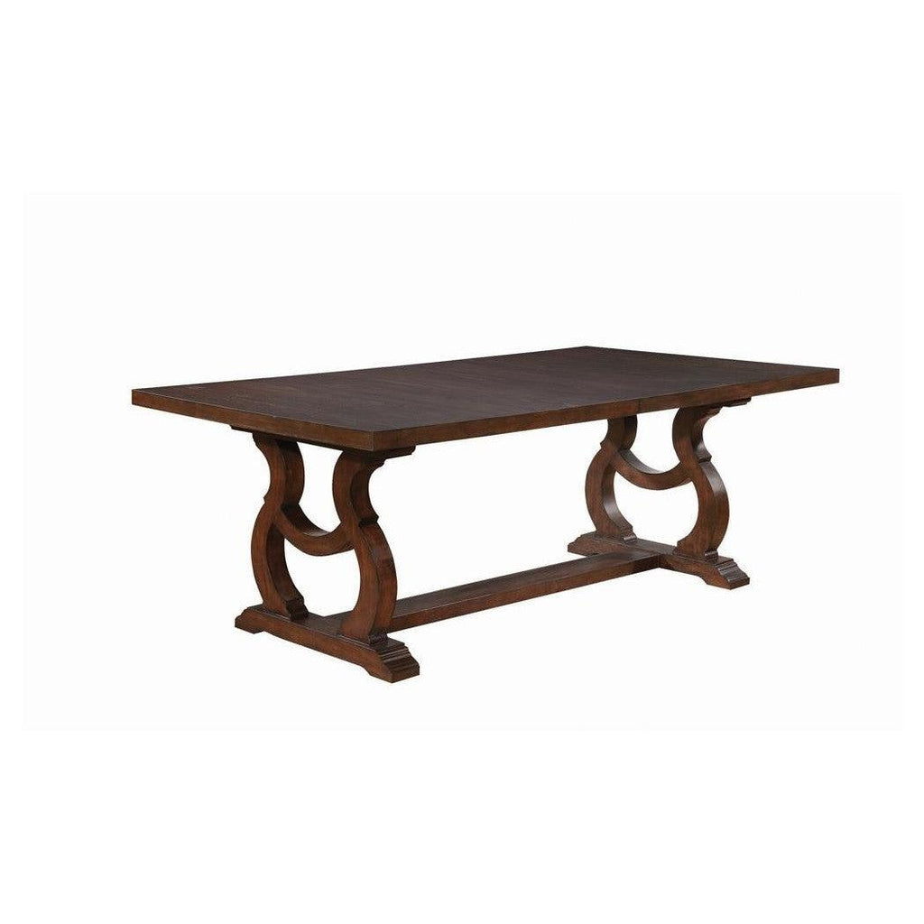 Brockway Cove Trestle Dining Table Antique Java 110311