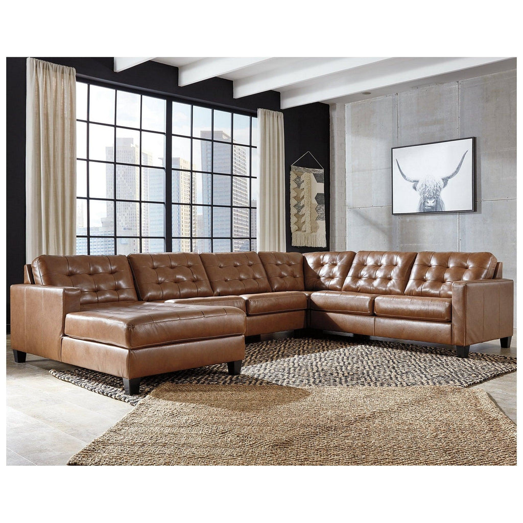 Baskove 4-Piece Sectional with Chaise Ash-11102S1