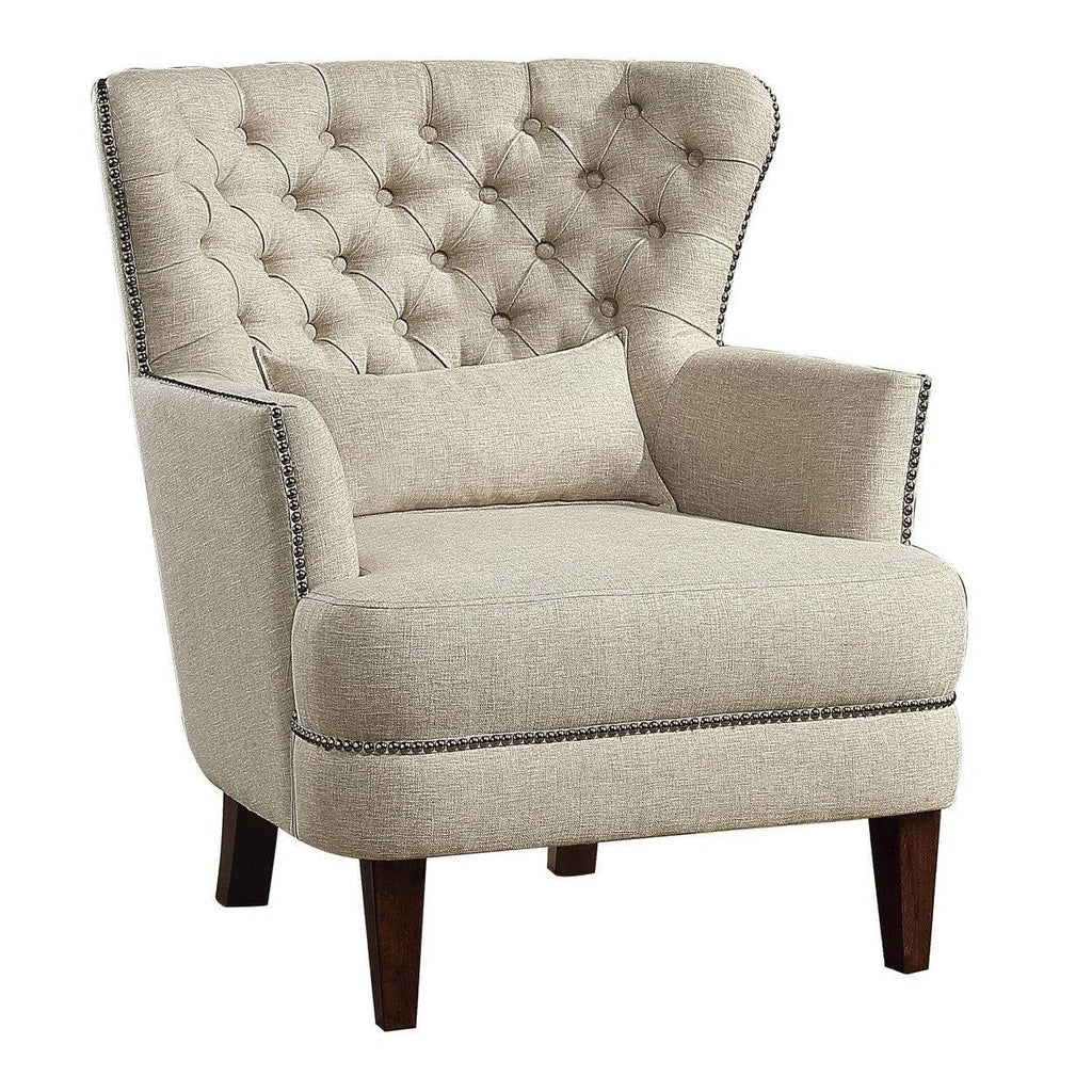 ACCENT CHAIR WITH KIDNEY PILLOW 1112-1