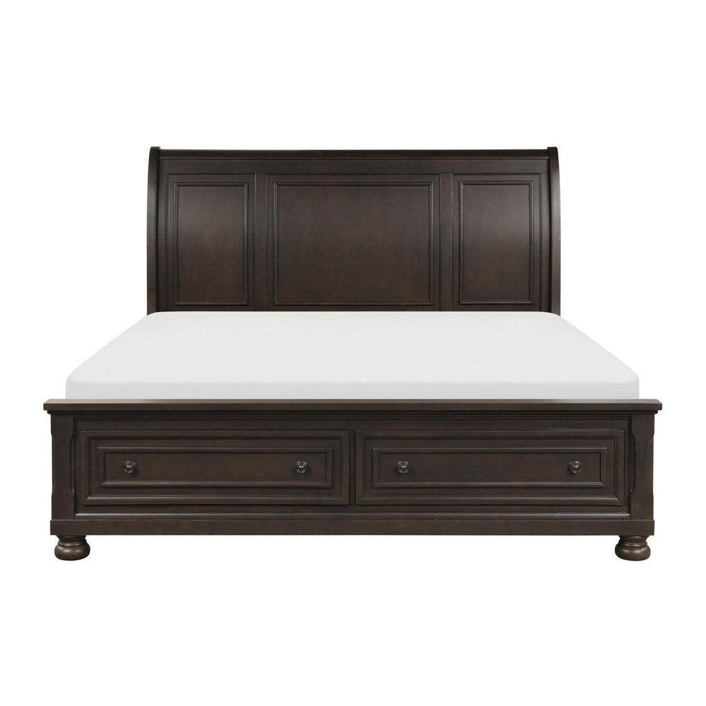 (3) QUEEN PLFM BED W/ FB DRAWERS 1718GY-1*