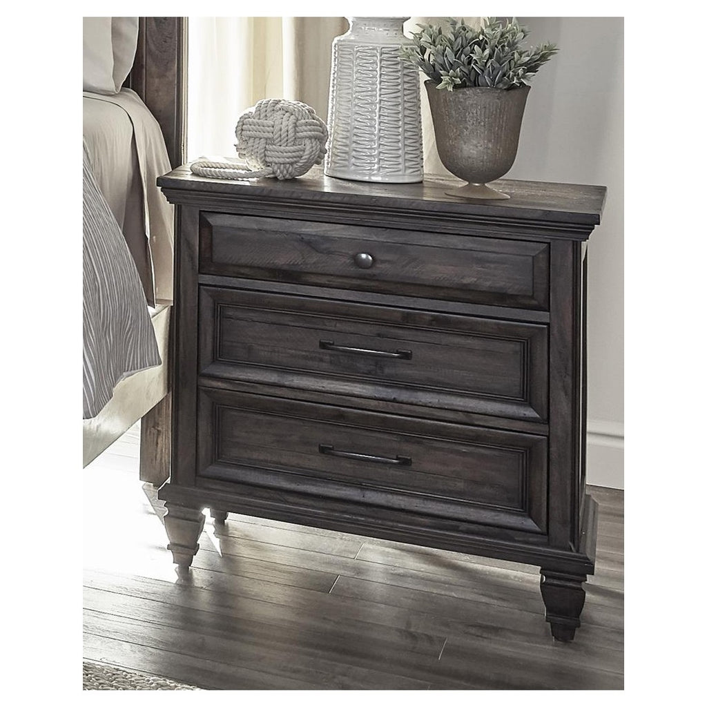 Avenue 3-drawer Nightstand Weathered Burnished Brown 223032