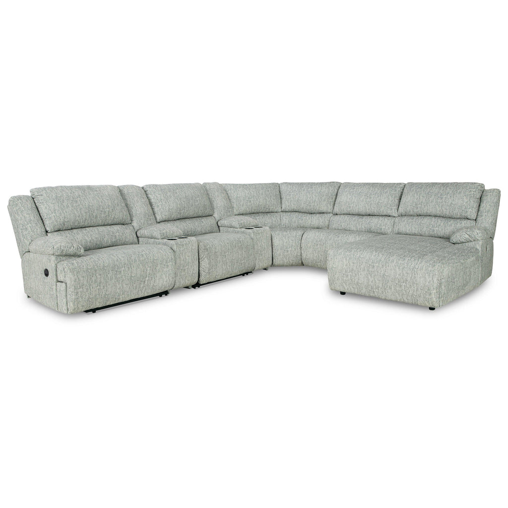 McClelland 7-Piece Reclining Sectional with Chaise Ash-29302S21
