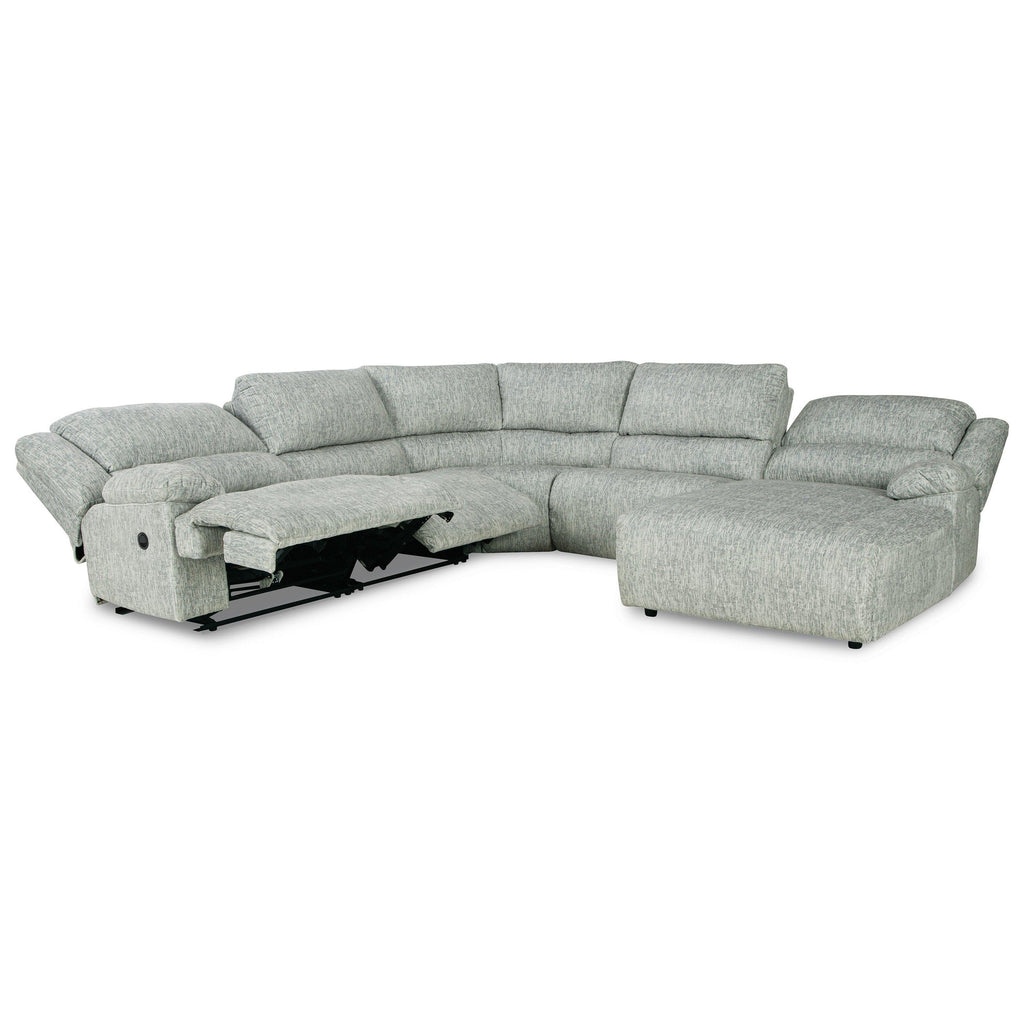 McClelland 5-Piece Reclining Sectional with Chaise Ash-29302S7