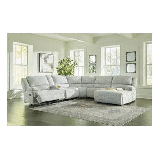 McClelland 6-Piece Reclining Sectional with Chaise Ash-29302S8