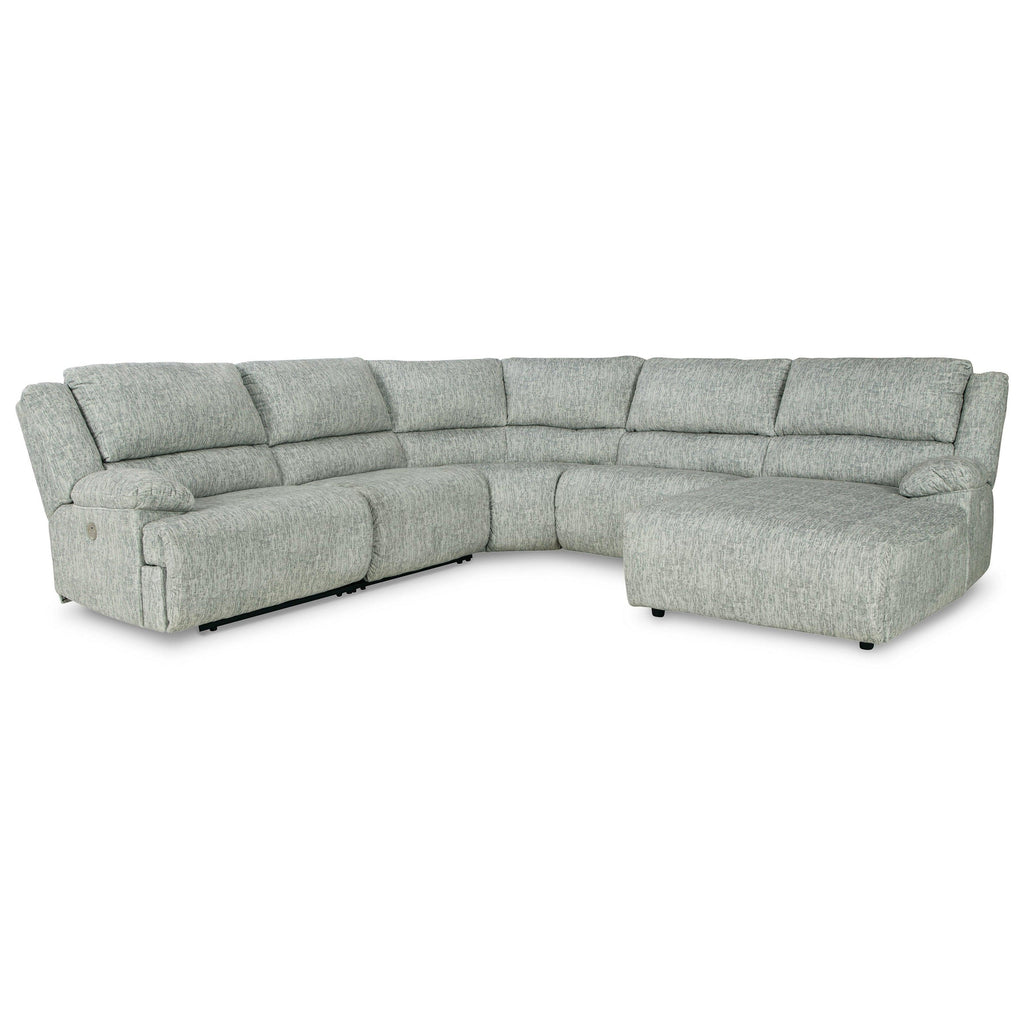 McClelland 5-Piece Power Reclining Sectional with Chaise Ash-29302S15